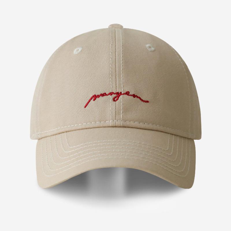 Summer baseball cap pure cotton simple versatile soft top hat wide brim big head circumference cap men's and women's models