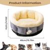 Cat Donut Bed Washable Calming Nest Small Cat Bed Plush Cushion For Puppy Small Dog Indoor Sleeping Living Room Balcony Home