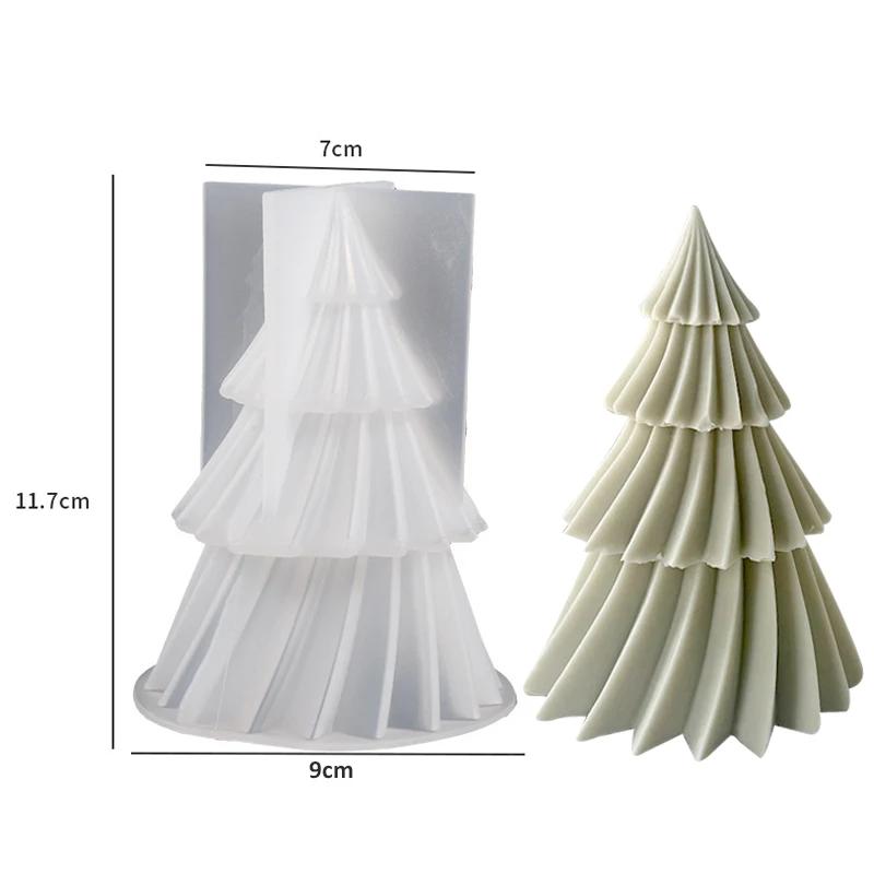 3D Геометрическая Сосновая Силиконовая Форма Свечи Рождественская Елка Ароматерапия Свеча Силиконовая Форма DIY Dropping Силиконовая Свеча Мыловарение