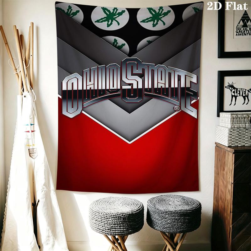 Ohio State Football Threepiece Set 1 Duvet Cover 2 Pillowcase Without Core Bedding Set Soft And Comfortable Duvet Cover And Pillowcase