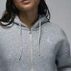 Jordan Solid Color Logo Hoodie With Long Sleeves Women Tops Grey FD7866-063