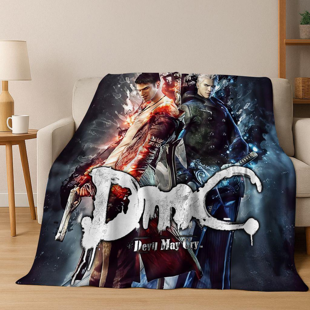 3D D-Devil May Cry DMC Игры Вергилий Данте Фланелевое одеяло, Теплое и уютное мягкое покрывало для дома, спальни, кровати, дивана, Подарок для ребенка