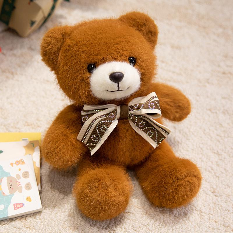 Cute scarf bear hug bear doll plush toy love teddy bear doll children soothing doll