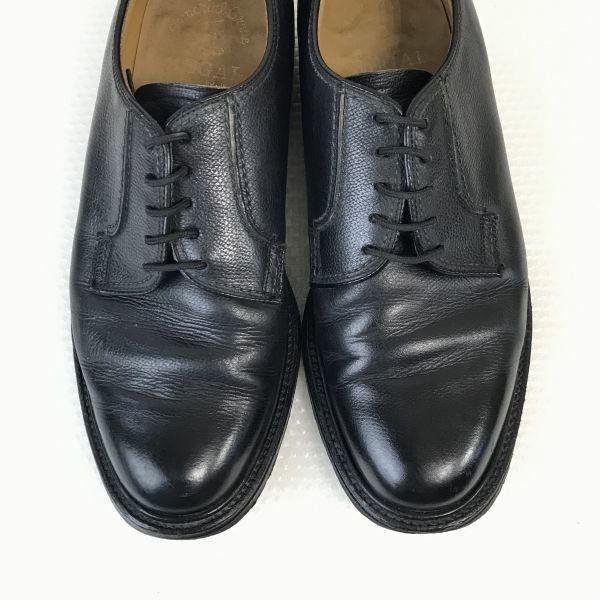 Винтажные туфли REGAL Imperial Grade из натуральной кожи, Goodyear Welt, с гладким носком, размер 24.5EE, черные(ИСПОЛЬЗОВАЛ)