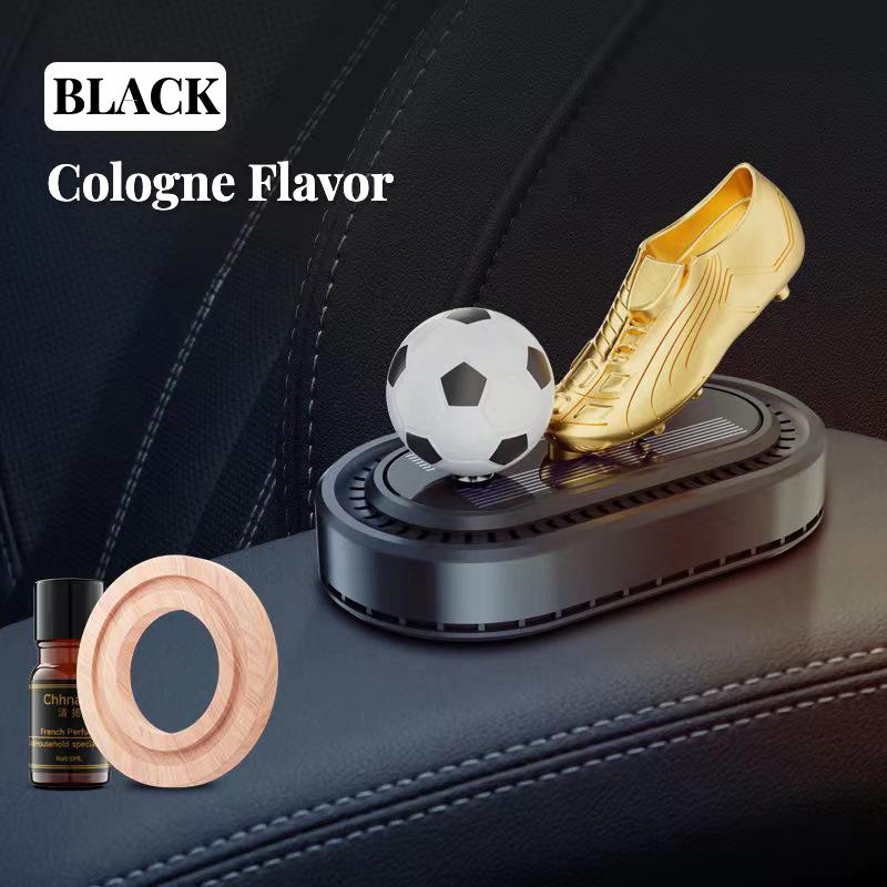 Вращающийся футбольный мяч в форме солнечной батареи для автомобиля, ароматерапия, долговечный освежитель воздуха для автомобиля