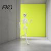 Skeleton Figurine for Halloween 3ft Life Size Skeleton, Full Body Posable Plastic Prop, Realistic with Movable Jaw Human Bones Model Yard Patio
