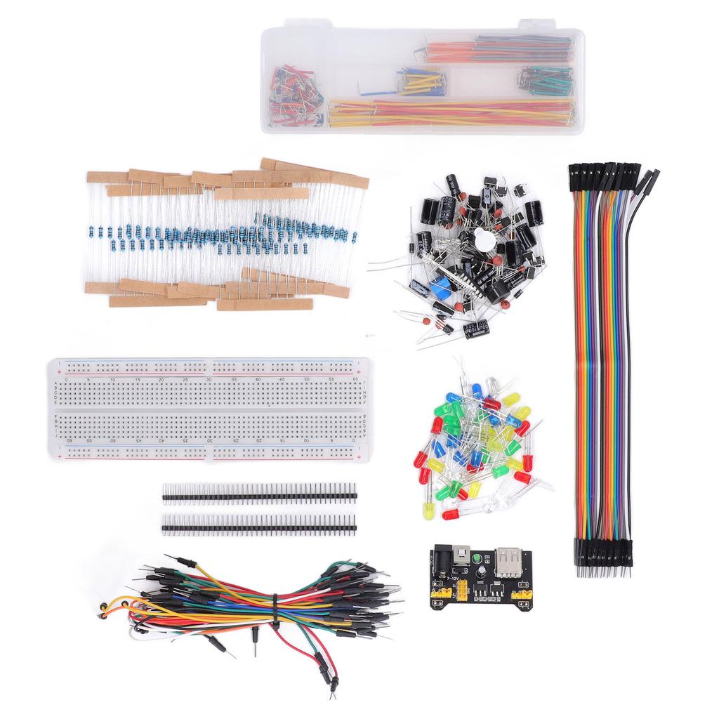 Electronics Component Kit Starter Fun Assortment with 830 Tie Points Breadboard for R3