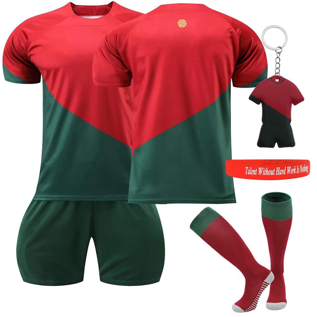 22/23 Portugal Home/Away Jerseys Children's Football Training Suit Set