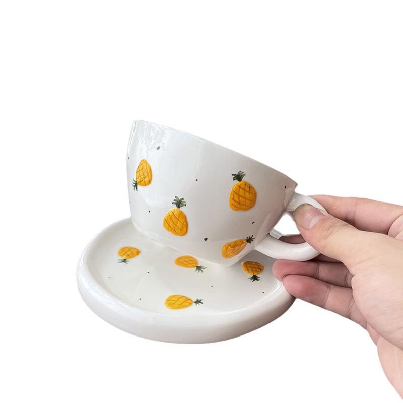 Керамическая кофейная чашка Oeny с ручной росписью фруктов