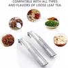304 Stainless Steel Pipe Hanging Tea Infuser Home Tea Accessories Filter Portable Curved Handle Design Multi-Purpose Tea Tools