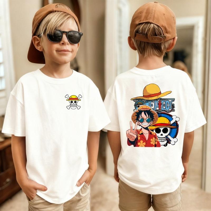Мужская футболка с принтом из японского аниме One Piece Ророноа Зоро Мальчик Дети Харадзюку Короткий рукав Дети Футболка Луффи Одежда