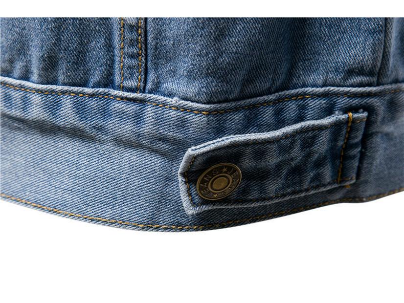 Мужская джинсовая куртка облегающего кроя - Осень/Зима 2023, в корейском стиле, повседневный кардиган больших размеров