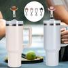 4Pcs Straw Cover Cowboy Hat Shape Silicone Straw Topper Reusable Straw Lid Tumbler Accessories for Home Party Bar