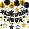 Graduation Season Party Decoration Arrangement Grad Graduation Flag Round Latte Honeycomb Ball Set
