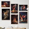 Chocolate Sweet Dessert Cake Kitchen Food Poster Print Canvas Painting Wall Art Picture for Restaurant Bakery Decor