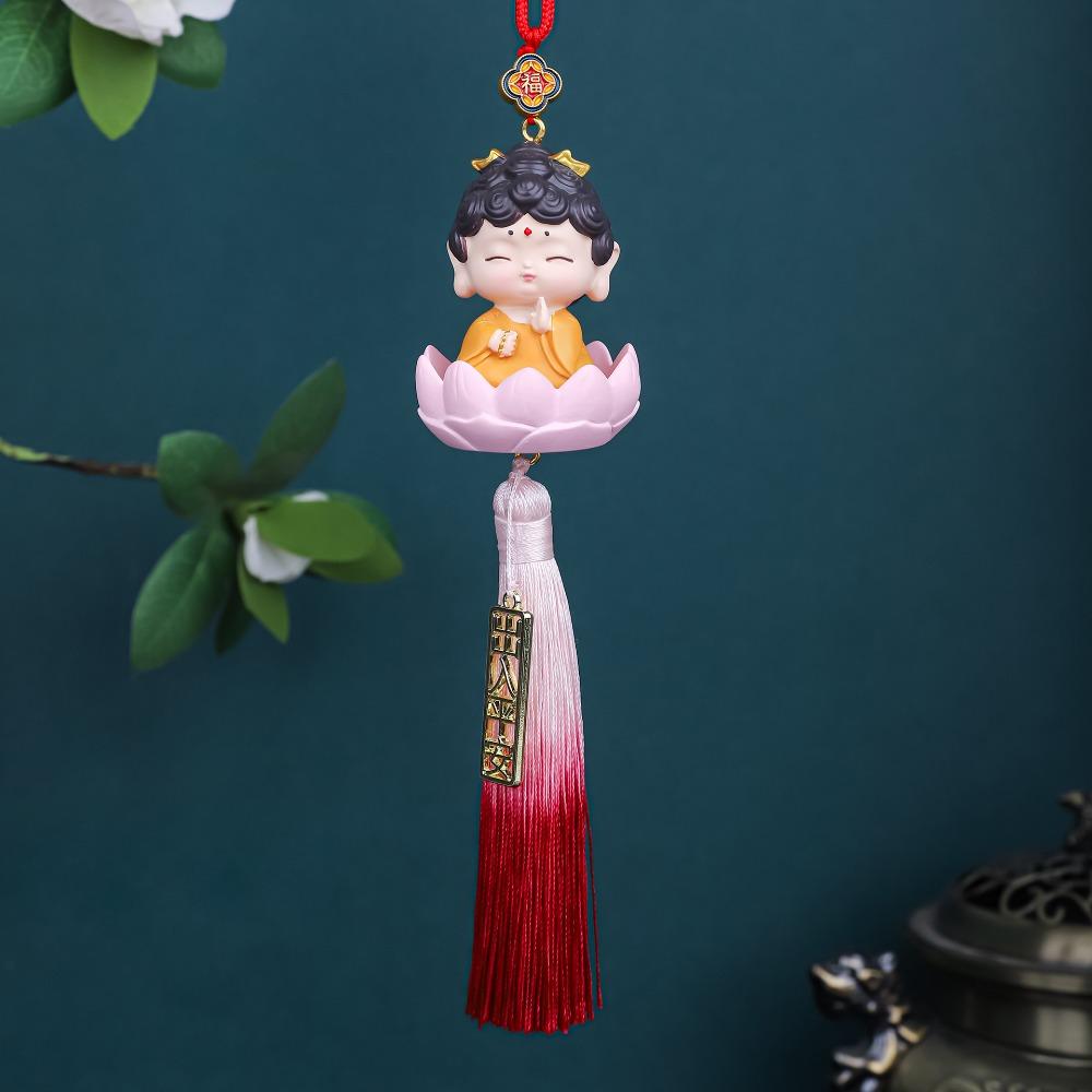 Мини-статуэтки Будды в китайском стиле из смолы, мультяшные фигурки Будды, домашний декор