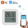 Tuya Умный Bluetooth Датчик Температуры и Влажности с LCD Дисплеем Термометр Гигрометр Удаленное Управление через Приложение Google Home Alexa Голосовое Управление