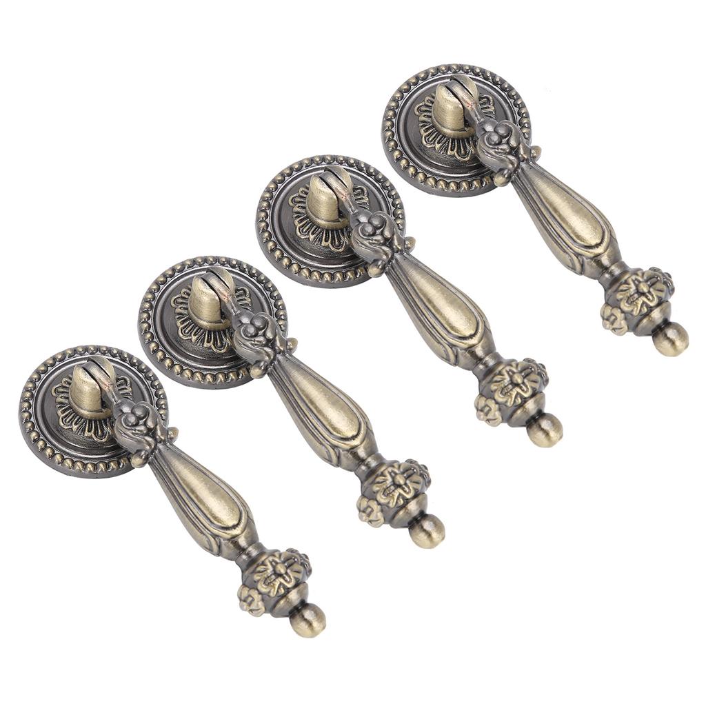 4 комплекта бронзовых ручек с одним отверстием, декоративная ручка с крепежными винтами, мебельные аксессуары