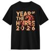 Unisexs TShirt Year of The Horse Fire Horse Amazing Pure Cotton Tee Shirt Short Sleeve T Shirts Crewneck Tops Printed
