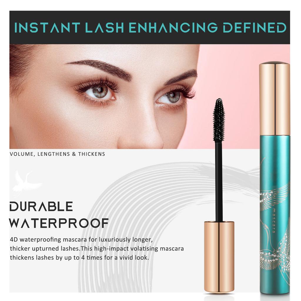Тушь для ресниц Водостойкая, густая, удлиняющая, 4D Curl, стойкая, не размазывающаяся, ультратонкая тушь для ресниц