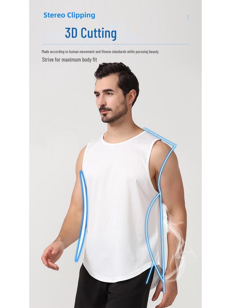 Men's Quick-Dry Summer Fitness Vest: Plus Size, Loose Fit for Running and Basketball