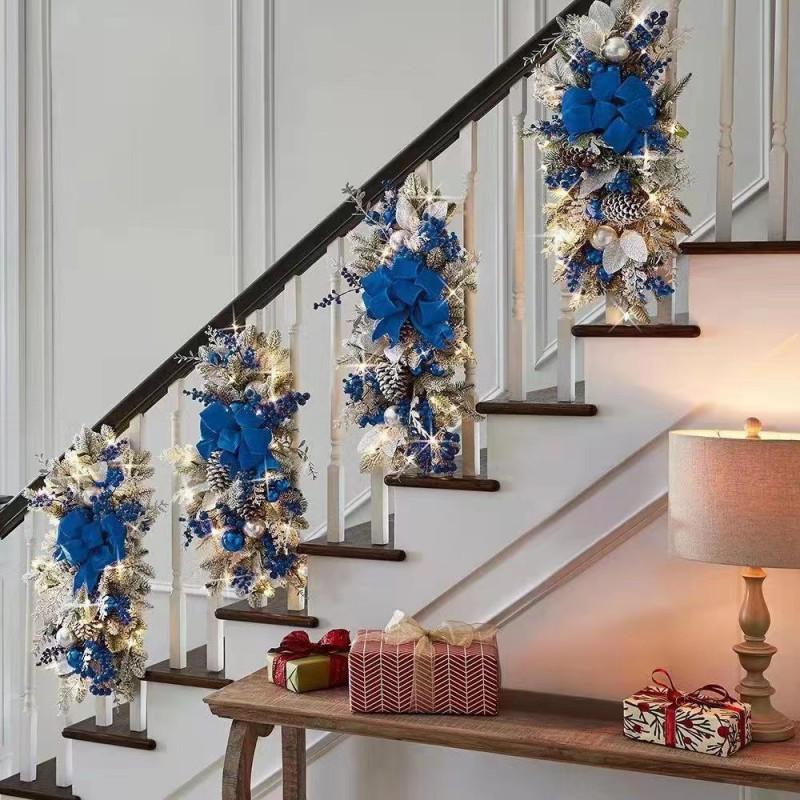 Christmas Stair Bow Ornament Nordic Home Decor New Party Atmosphere
