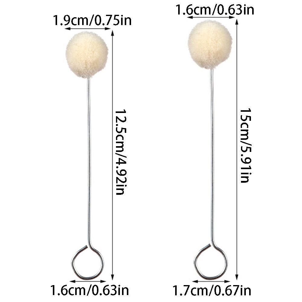 100Pcs DIY Craft Leather Wool Balls Painting Brush Leatherworking Tools  Bowling Shoe Brush