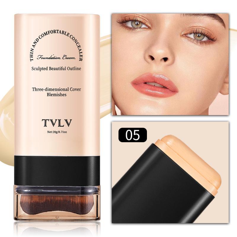 TVLV Cross-border Eraser Foundation Stick: Long-lasting, Transfer-proof, Brightening Concealer & Contouring Cream.