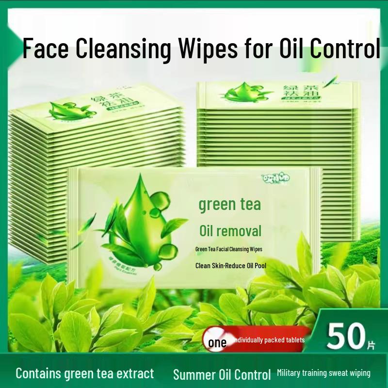 Green Tea Portable Wet Wipes: Individually Wrapped for Face, Sweaty Hands, Mouth – Ideal for Students, Military, Outings, and On-the-Go.