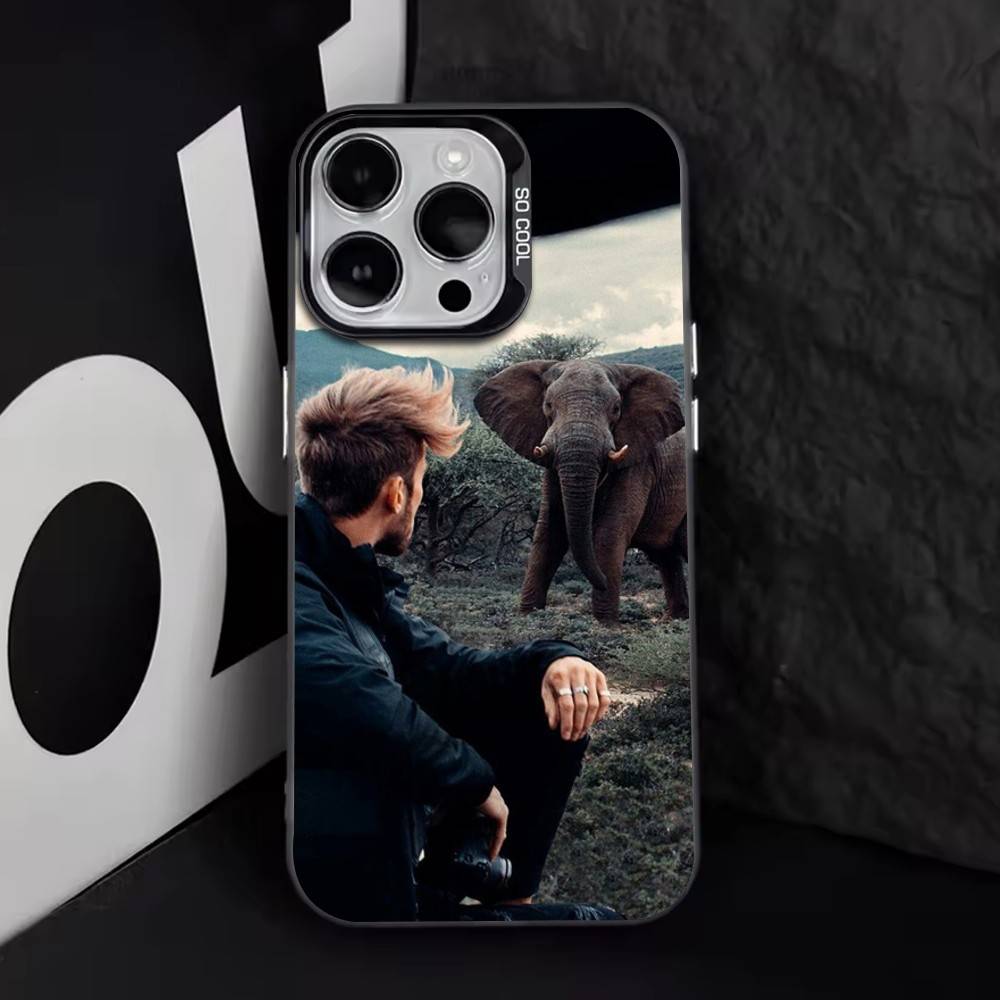 Sam Kolder Чехол для телефона для iPhone 17,16,15,14,13,12,11 Plus,Pro Max,XS,Красочный Серебристо-Черный Чехол