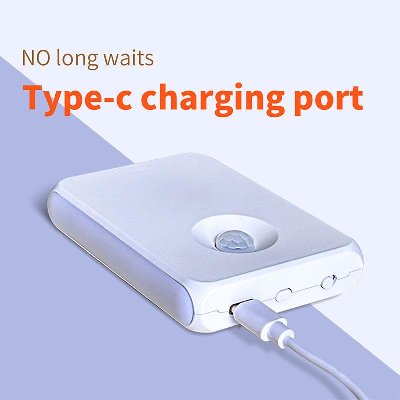 Motion Sensor Wall Lamp Magnetic Night Light Type-C Charging Warm/RGB Light Wireless Cabinet Lights for Indoor Closet Stair