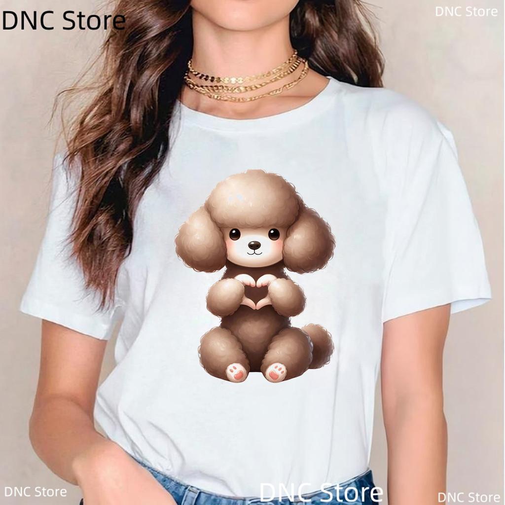 Футболка с забавным принтом йоркширского терьера для женщин, модная одежда Harajuku Kawaii, футболка для собак, женская белая рубашка, топы