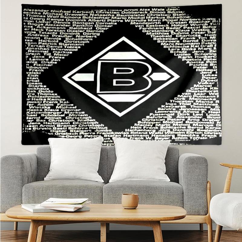 Green And Black Borussia Tapestry, Unique Design Tapestry, Suitable for Bedroom,Livingroom, Playroom,Heartwarming Fan Holiday Gifts