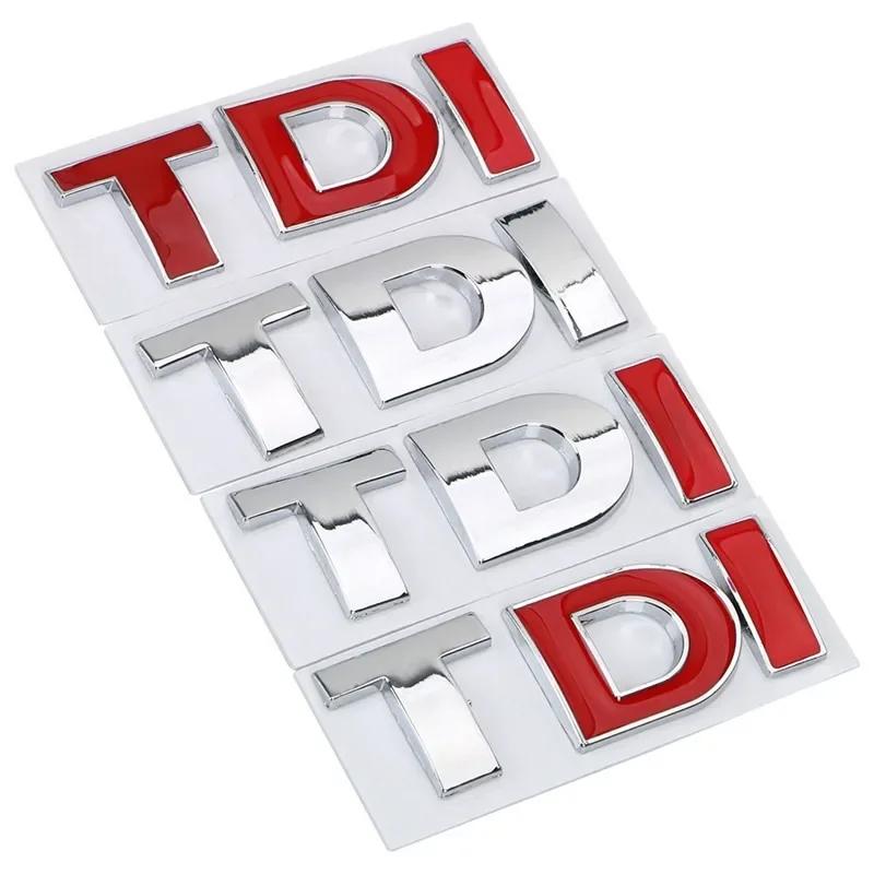 AGLNX1 3D Metal TDI Logo Car Front Grille Emblem Sticker Fender Side Rear Trunk Auto Badge Decor For VW Polo Golf Jetta Passat MK4 MK5