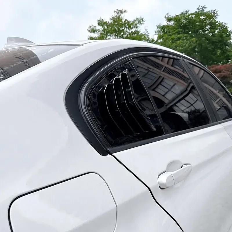 Для BMW 3 серии Седан F30 318i 320i 325i 2013- 2 шт. ABS Накладка-жалюзи на заднее боковое окно Автомобильный вентиляционный козырек Задняя боковая накладка