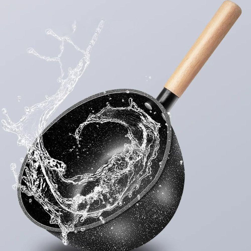 Японская кастрюля с деревянной ручкой, антипригарная, для супа, домашняя, для лапши, для общежития