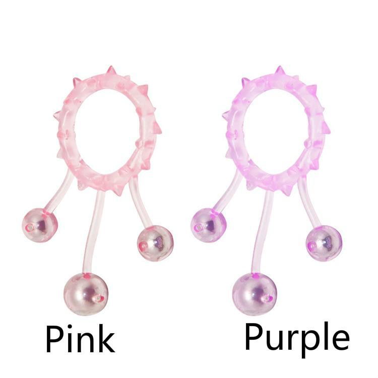 Кольцо для пениса, секс-игрушки для взрослых, забавное мужское кольцо с задержкой без замка с батарейкой, тонкое кольцо, три захватывающих шарика