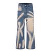 Vintage American Style Washed Denim Jeans Flared Leg Casual Pants Teens