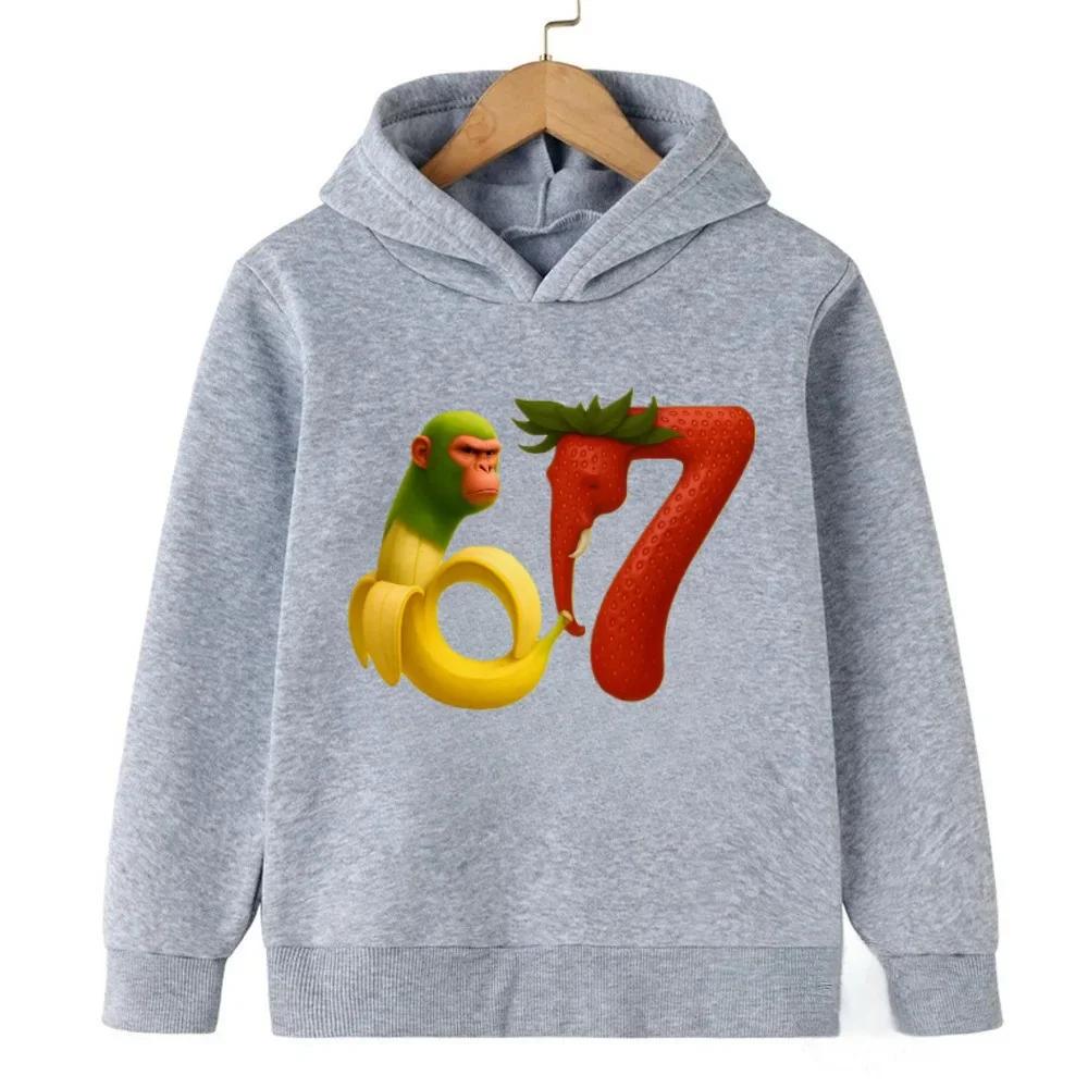 Spring Autumn 67 Six Seven Crazy Men's Hoodie Casual Fashion Fun Hooded Sweatshirt Pullover Women Clothing Top