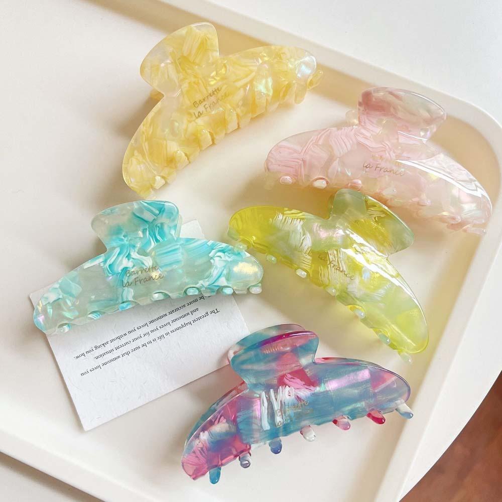 Acrylic Acetic Acid Hair Claw Elegant Women Hair Accessories Fashion Gradient Shark Clip Gifts