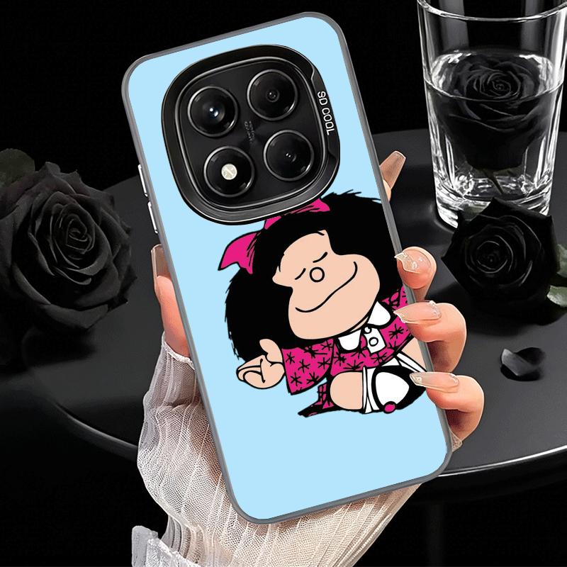 Mafalda Cartoon Cute Shockproof Phone Case for Xiaomi Redmi Note 15 14 13 12 Pro Plus 11 11S 11T 5G Cover Anti Fall Fundas