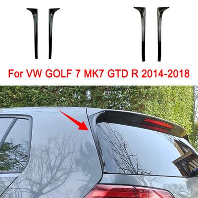 Для GOLF 7 MK7 GTD R 2014-2017 глянцевый черный карбоновое заднее окно, боковой спойлер, крыло, стайлинг автомобиля, авто зеркало заднего стекла