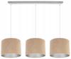 Pendant lamp, ceiling chandelier, chrome, velvet lampshade