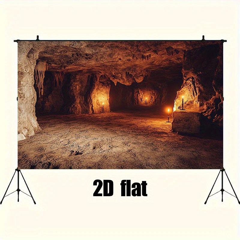 1 Uds. 2D background cloth "Magnificent cave foam background cloth, perfect creation of Halloween atmosphere" - Party Banner