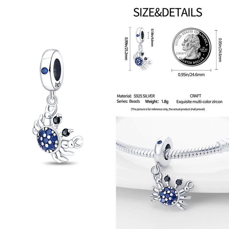 Charms Fit Diy Original Bracelet Real S925 Sterling Silver Beads Luminou Pendants Firefly Ocean Series Dangle Fine Jewelry