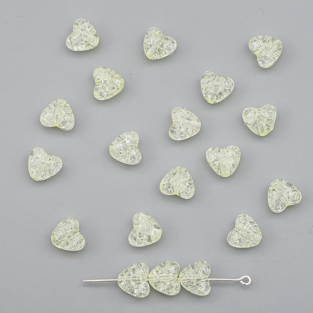 55/70Pcs Plastic Acrylic Heart Beads Fashion Loose Spacer Beads for Jewelry Making DIY Hairpin Earring Necklace Handmade