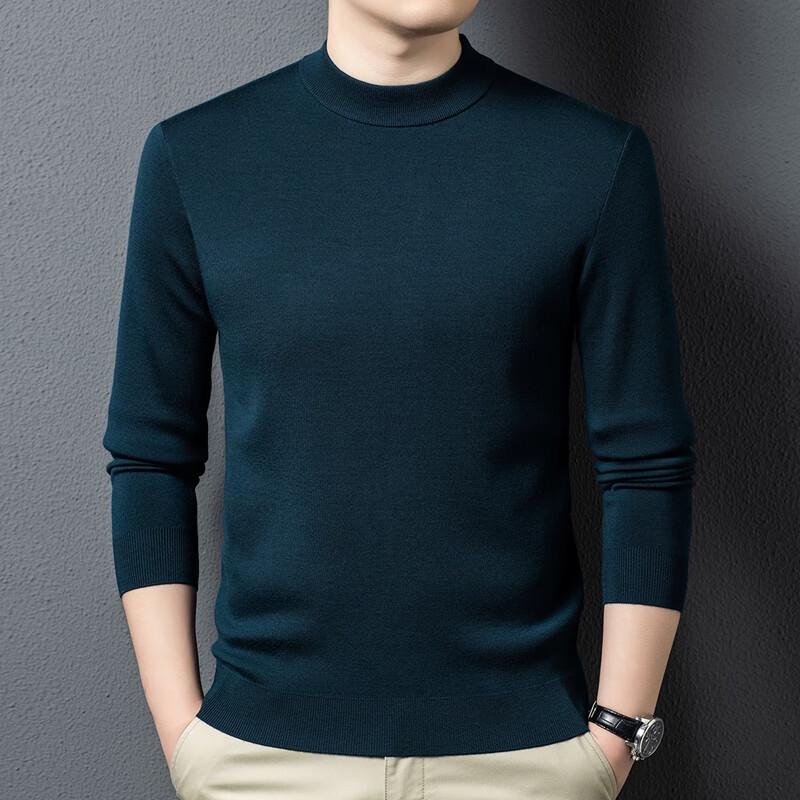 Yiliteng Men's 100% Wool Round Neck Sweater