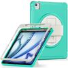 Для iPad Эйр 13 (2025)/(2024)/Про 12.9 (2022)/(2021)/(2020)/(2018) Чехол-подставка PC+TPU+Силиконовая накладка со слотом для стилуса