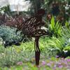 Fairy Figurines Stakes Garden Stake Decor Iron Mushroom Shape,Outdoor Ornament