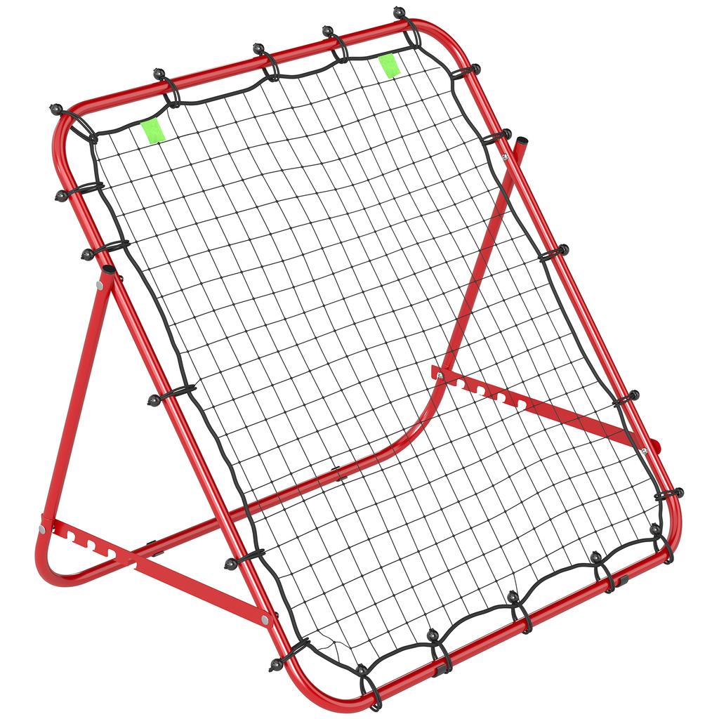 Adjustable Rebounder Net Kickback Target Goal for Teens Adults Training, Red